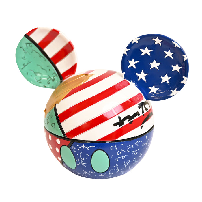 USA MICKEY HEAD - Disney by Britto Figurine - HAND SIGNED