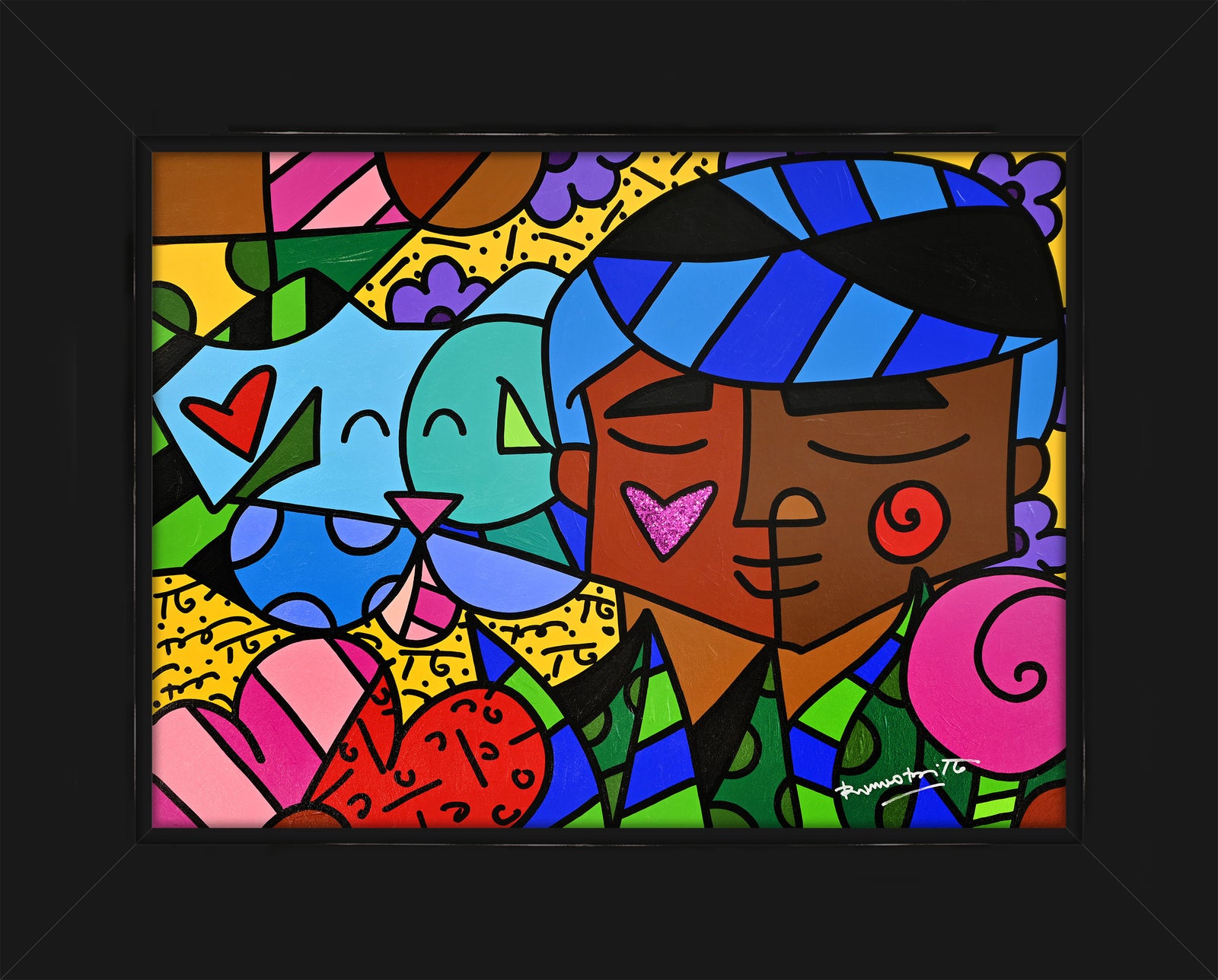 modern pop art amigos original painting vibrant home decor