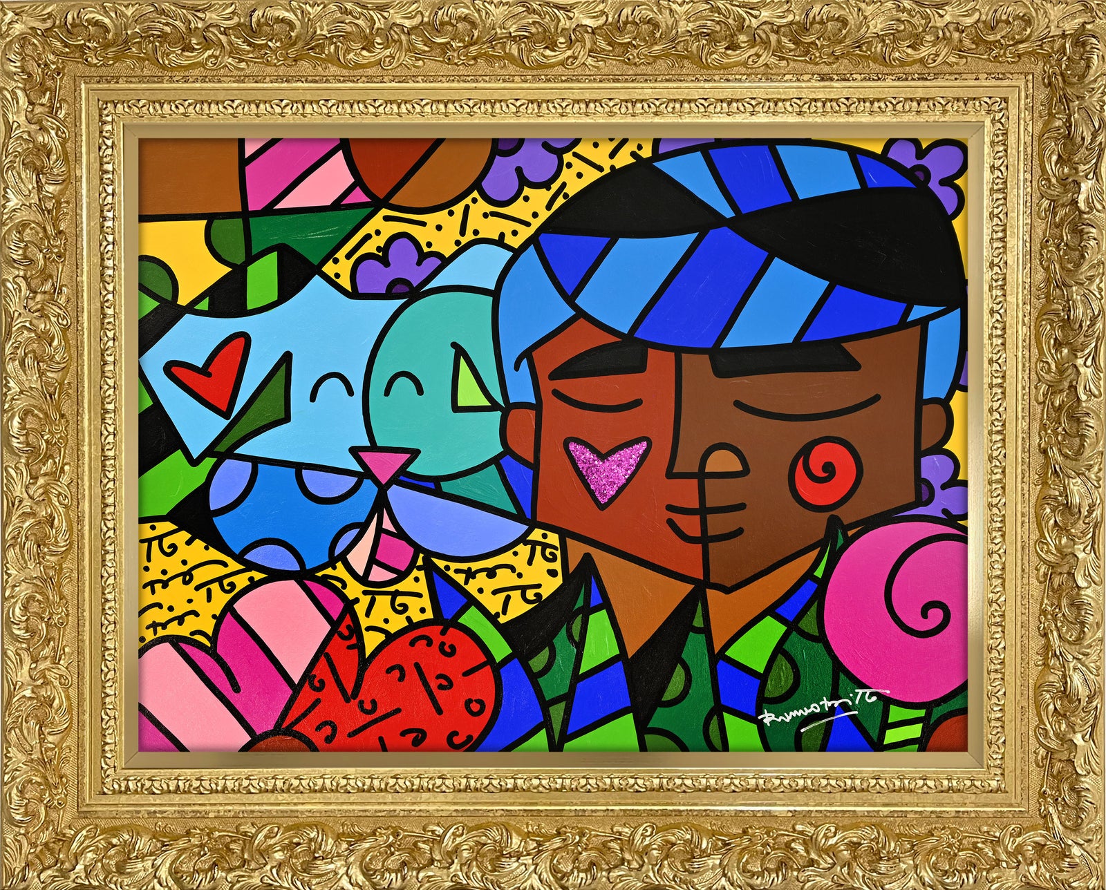 modern pop art amigos original painting vibrant home decor