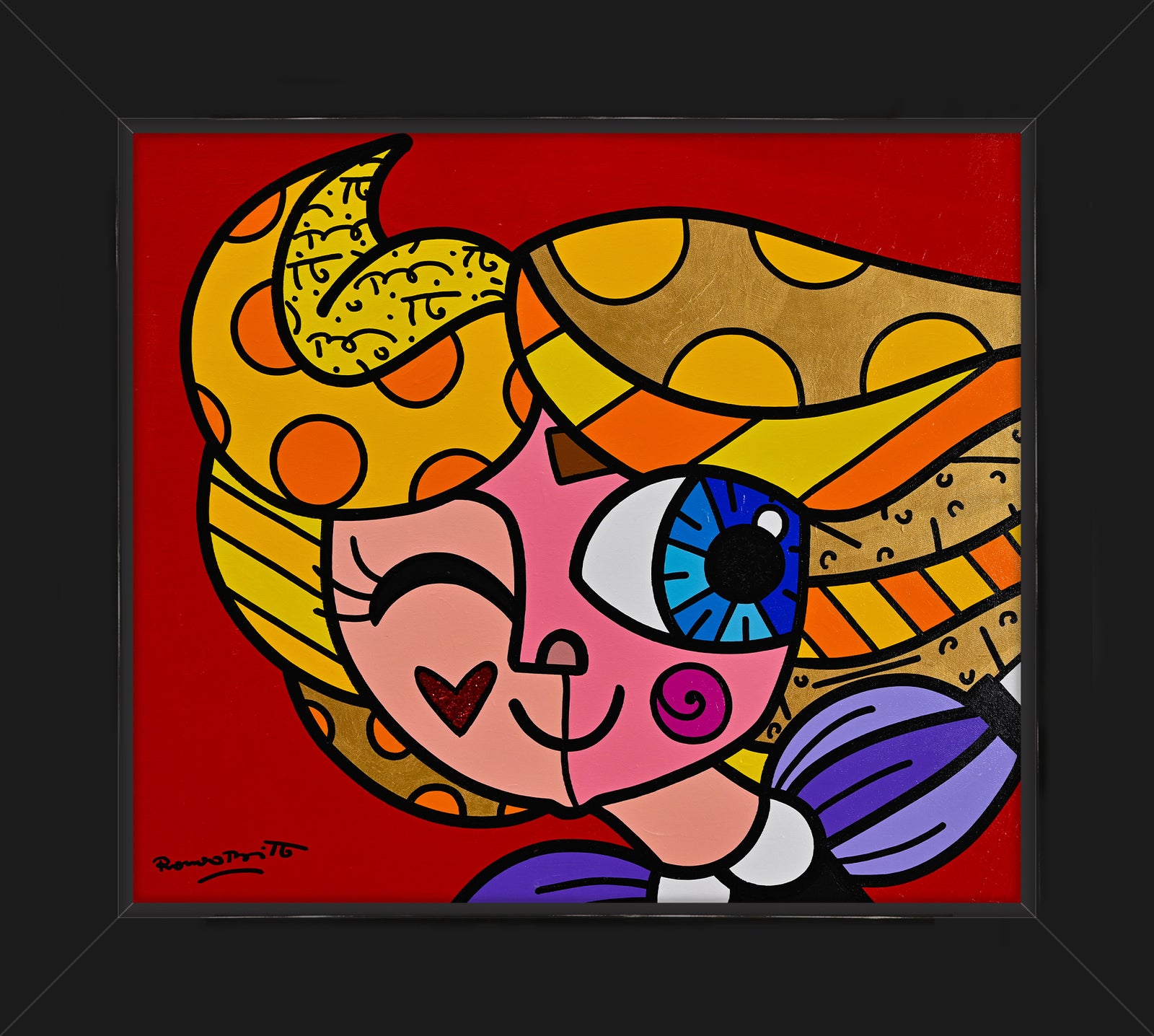 here we go original painting artistic colorful design collectible