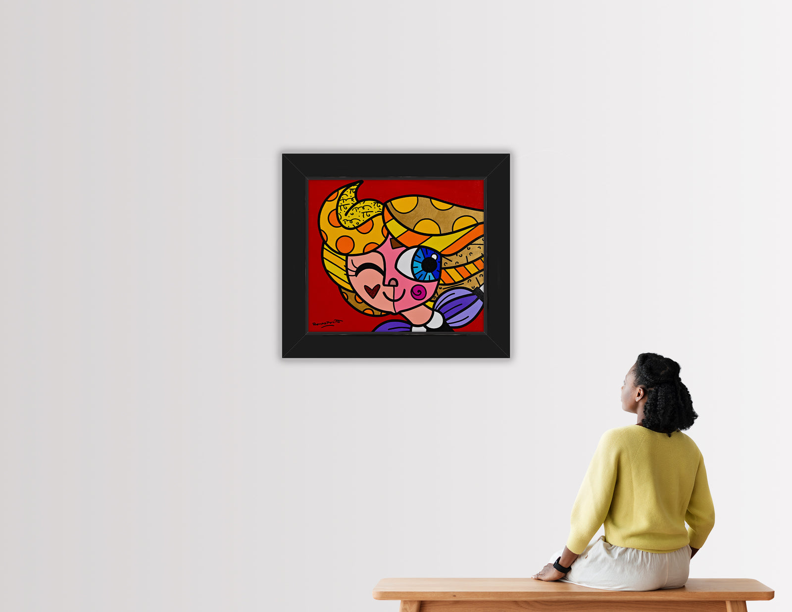 modern pop art here we go original painting vibrant home decor