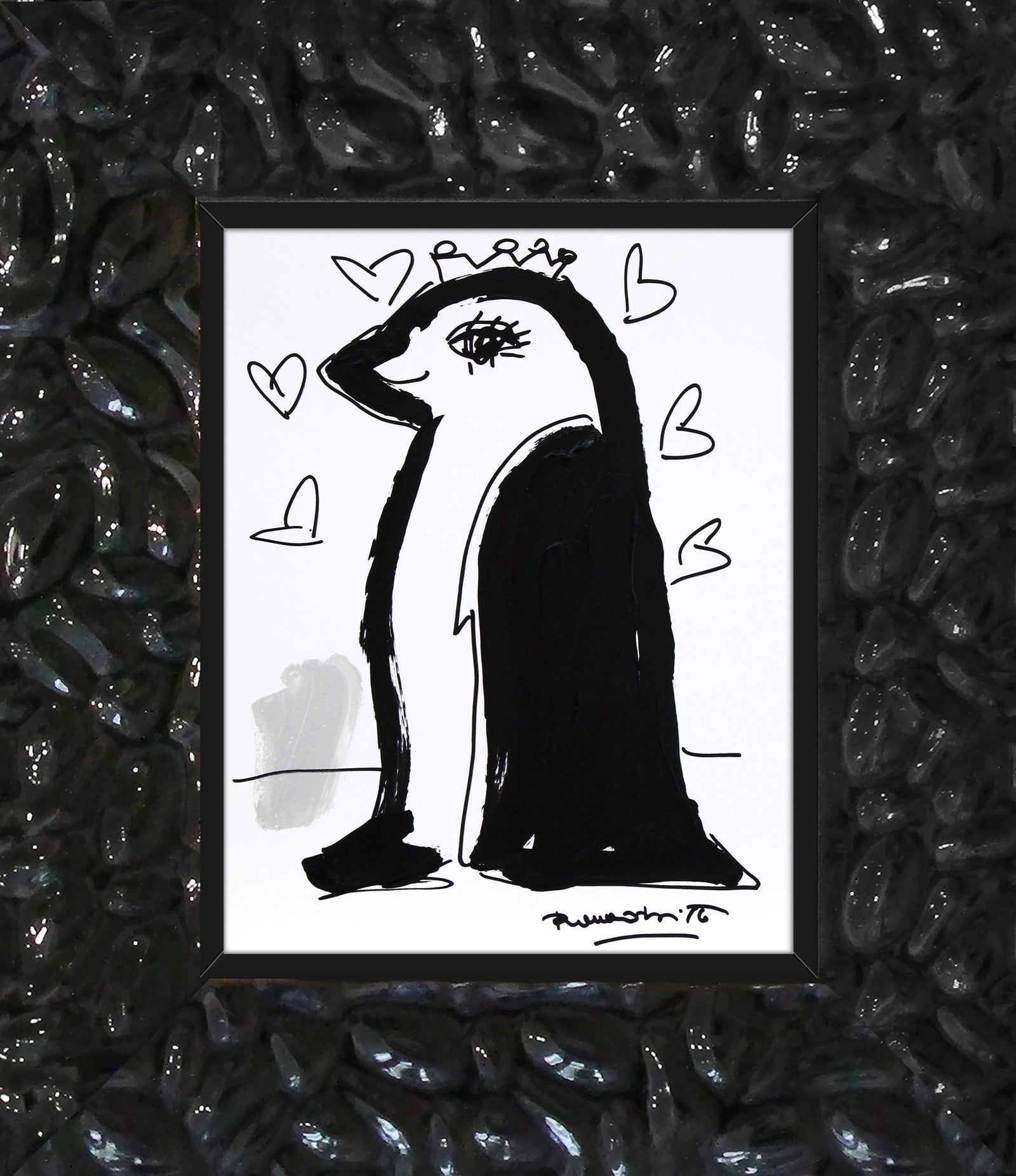 modern pop art thomas collection penguin original drawing vibrant home decor