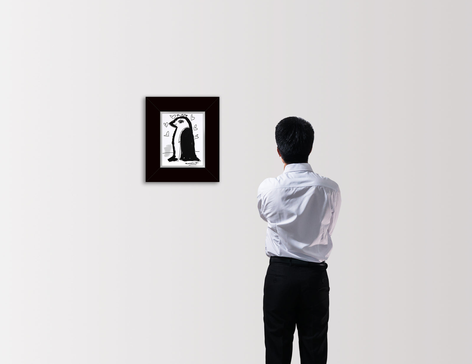 thomas collection penguin original drawing artistic colorful design collectible