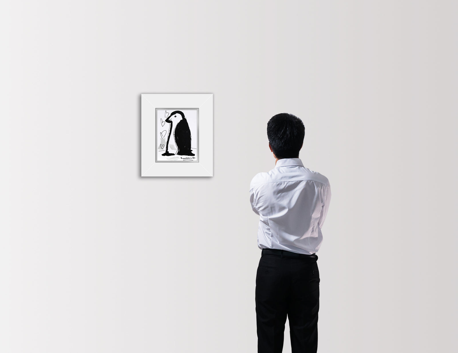 thomas collection penguin original drawing artistic colorful design collectible