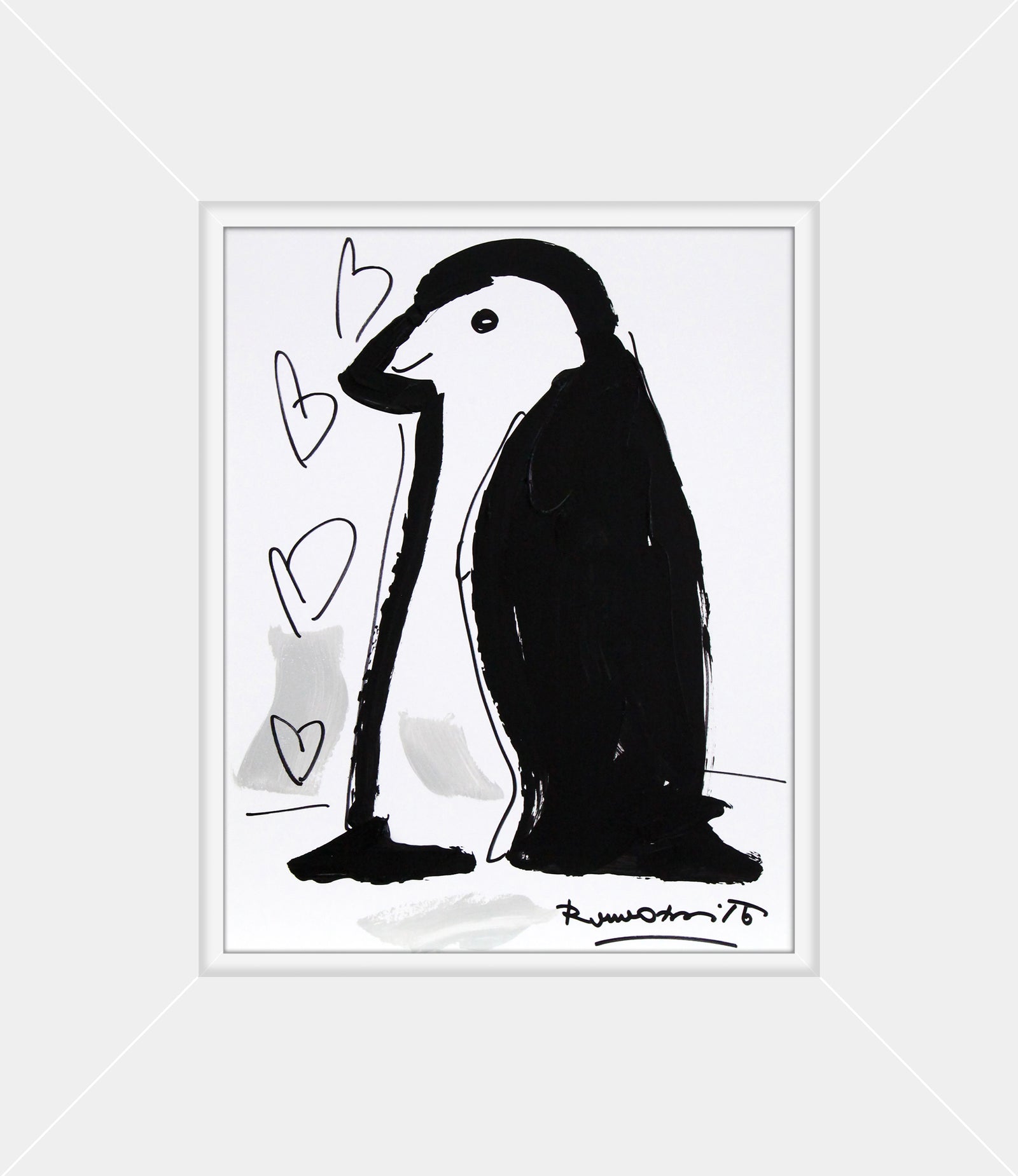 modern pop art thomas collection penguin original drawing vibrant home decor
