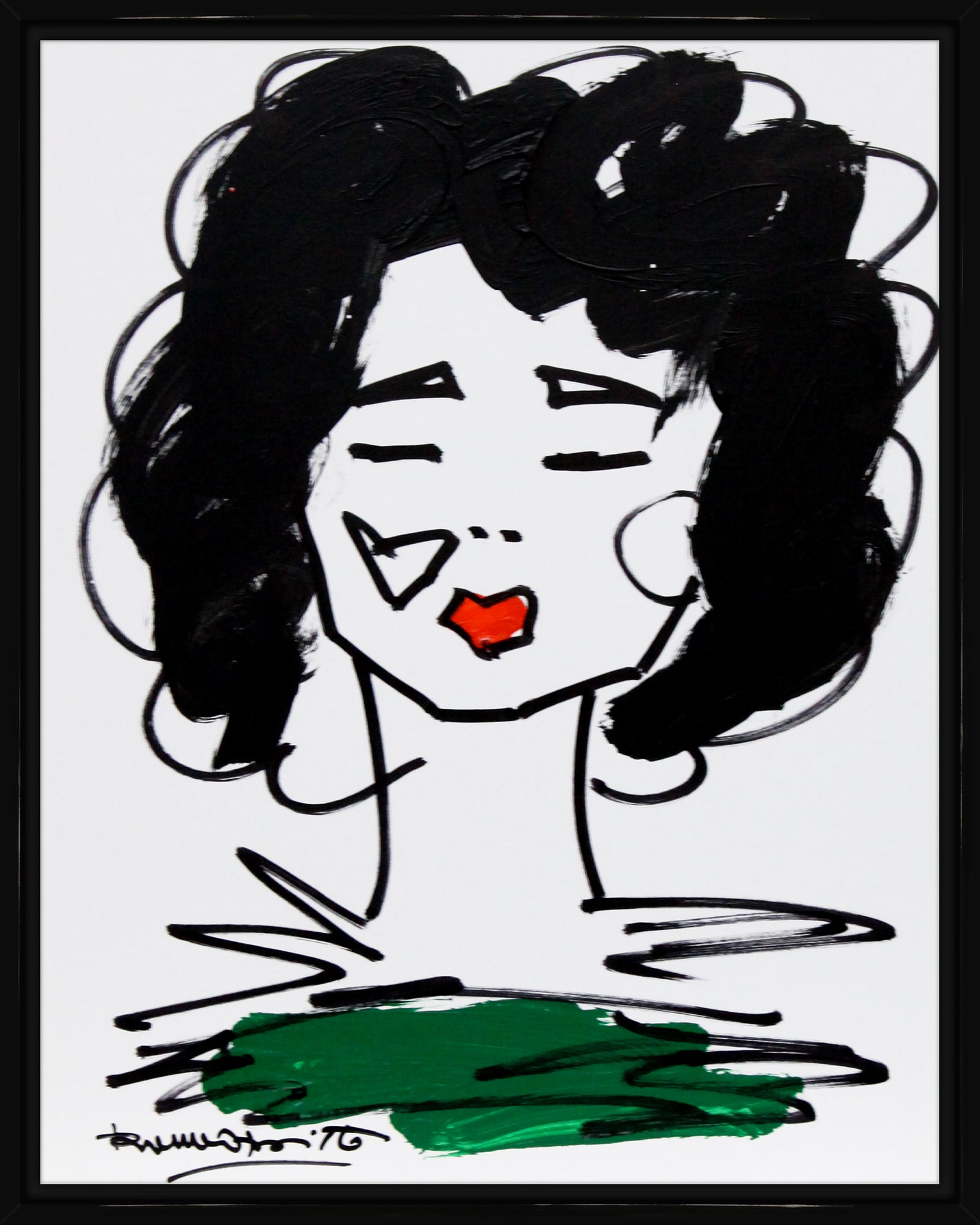 Romero Britto love collection original drawing contemporary pop art piece