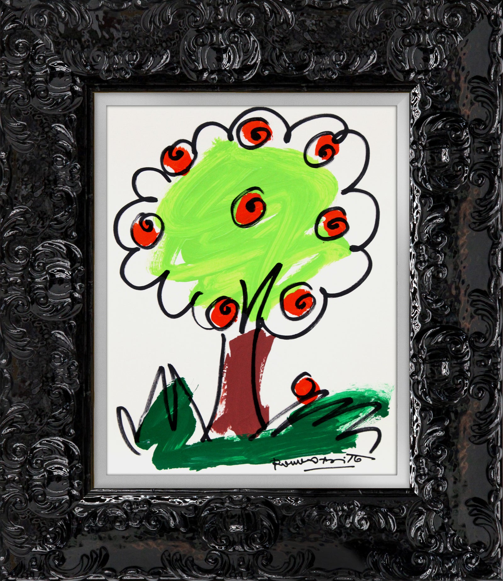modern pop art thomas collection tree original drawing vibrant home decor