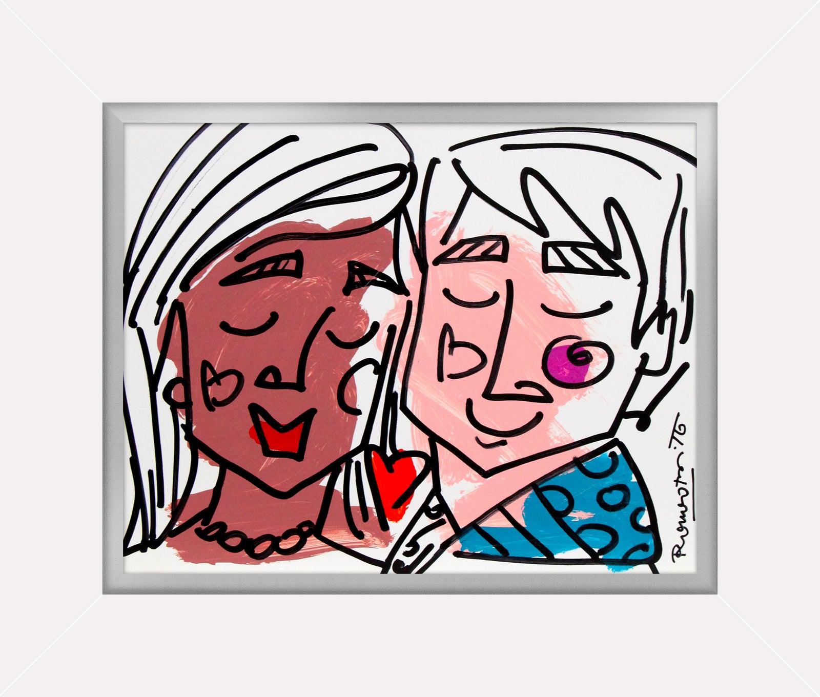 love collection original drawing artistic colorful design collectible