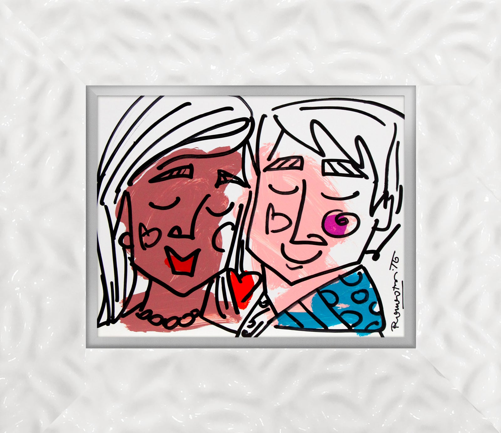 love collection original drawing colorful decorative collectible gift idea