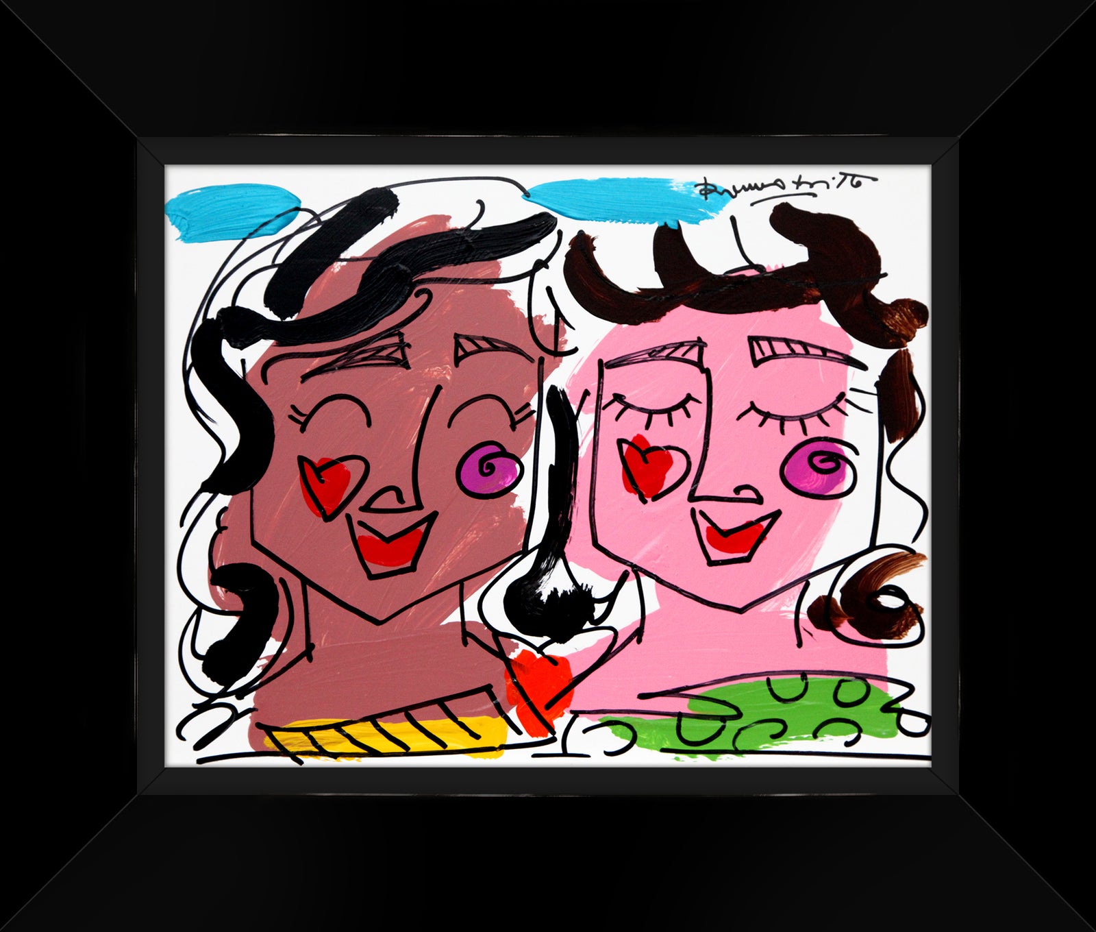 love collection original drawing colorful decorative collectible gift idea