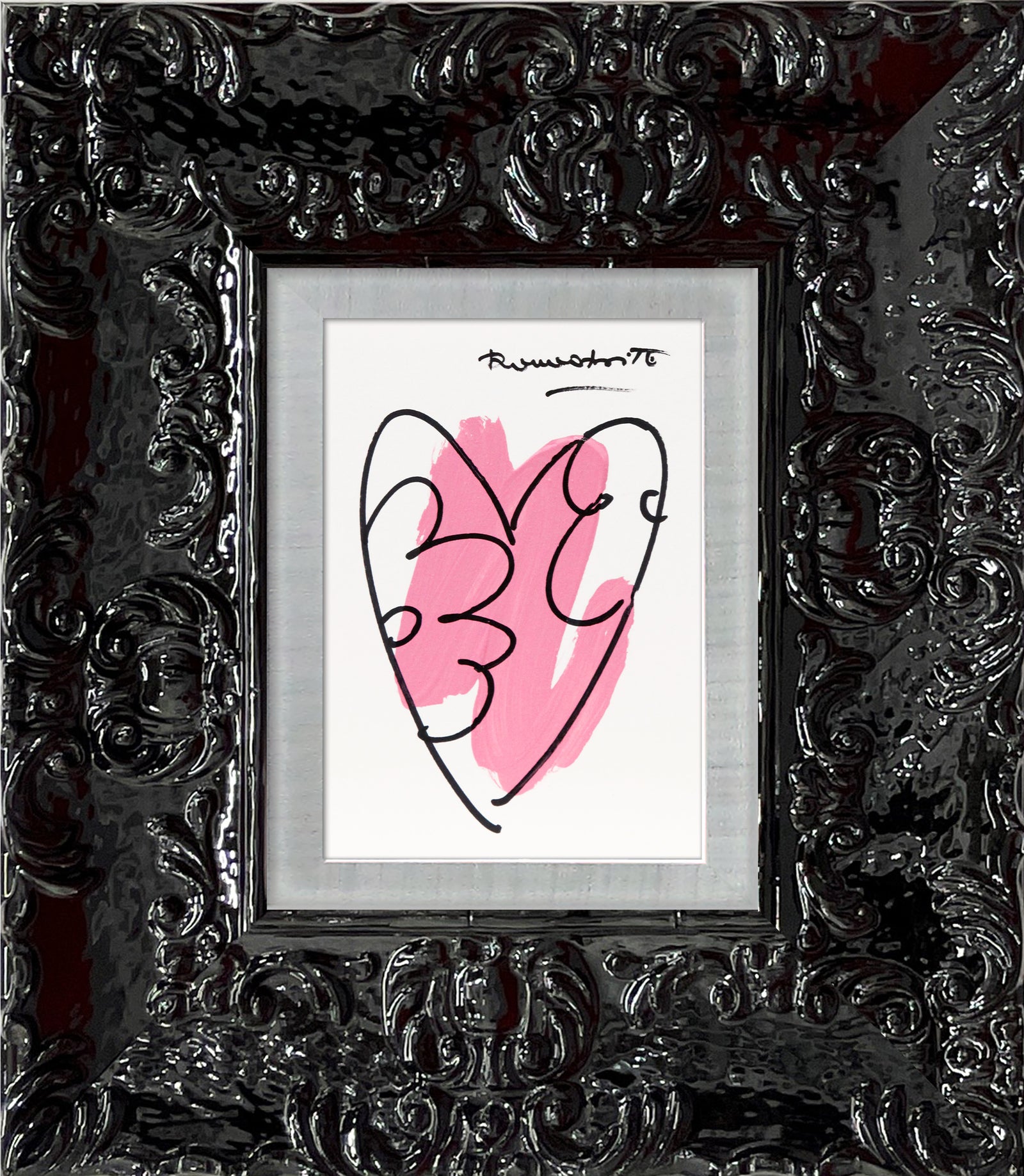 Romero Britto thomas heartbeat collection original drawing colorful pop art design