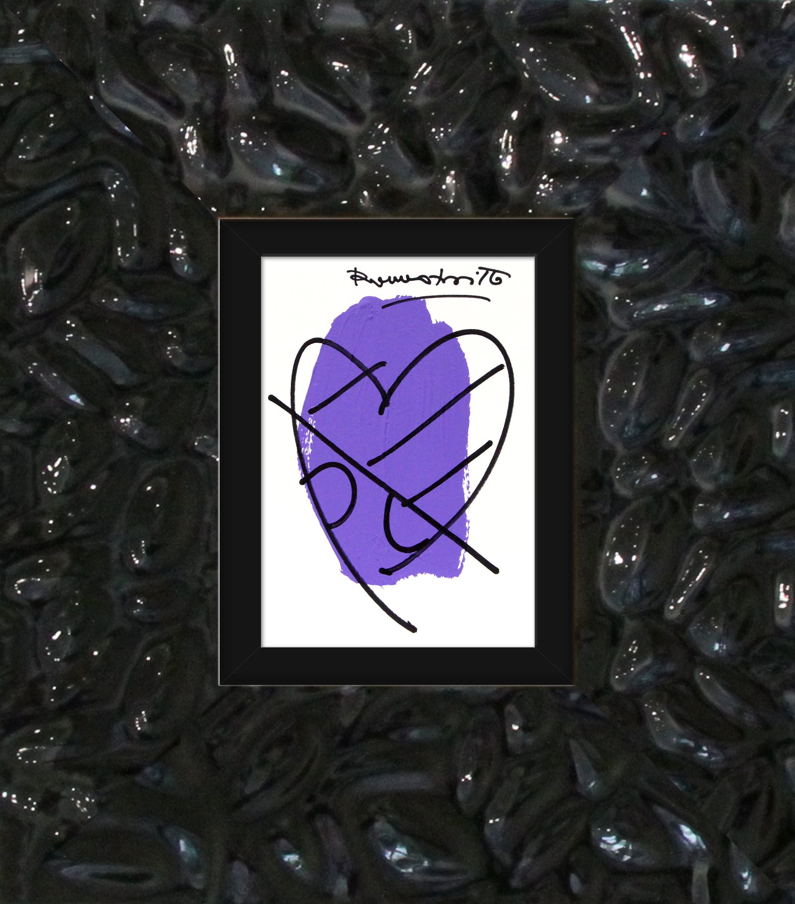 Romero Britto thomas heartbeat collection original drawing colorful pop art design