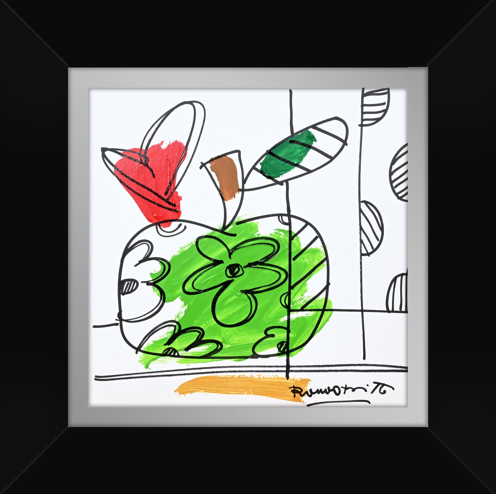 thomas collection apple original drawing colorful decorative collectible gift idea