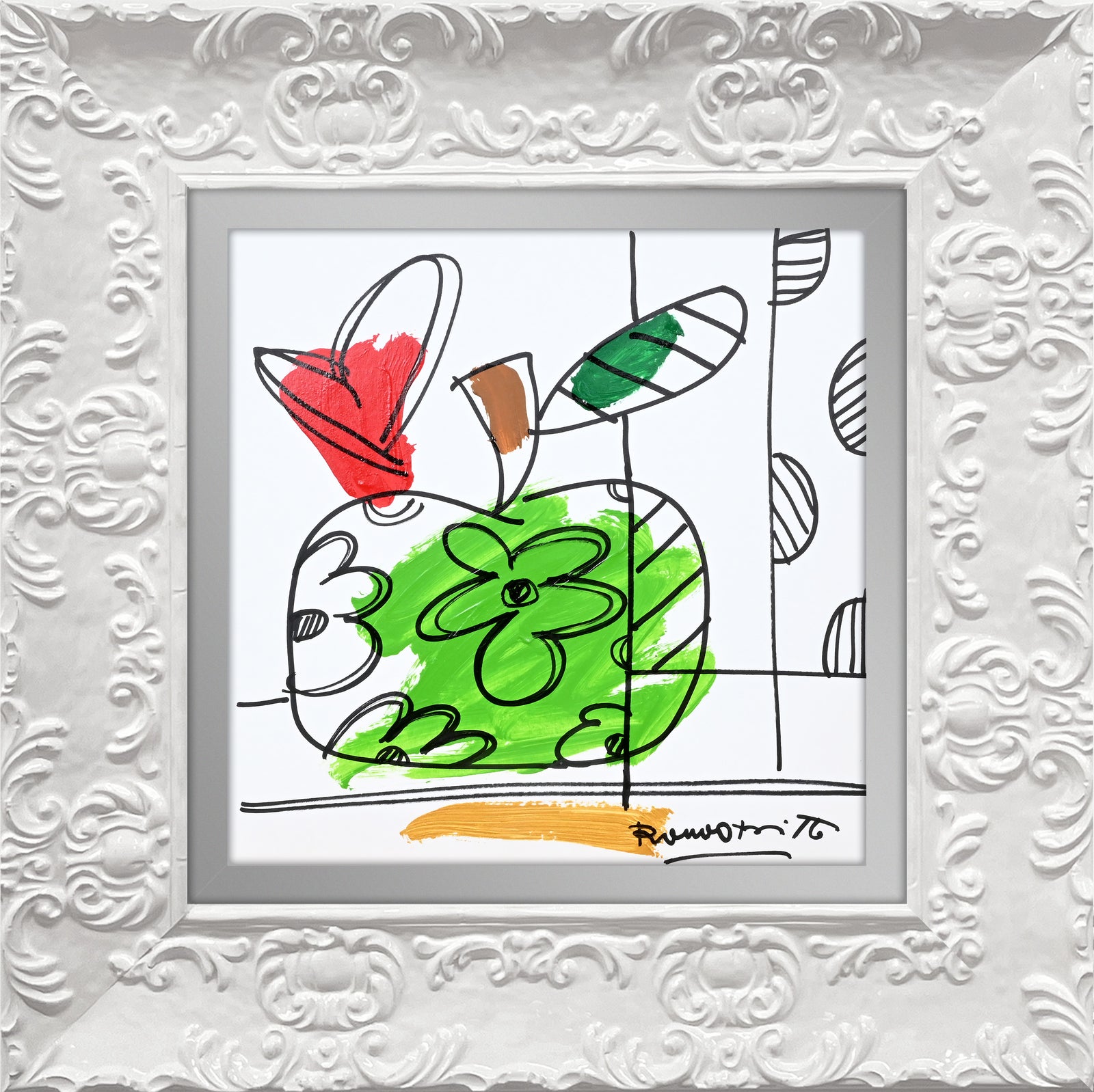 thomas collection apple original drawing colorful decorative collectible gift idea