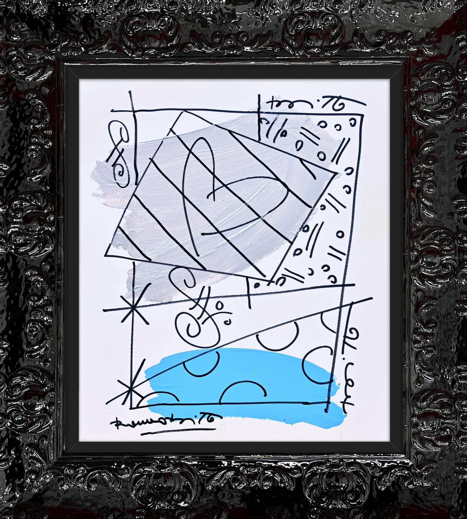 thomas collection abstract original drawing colorful decorative collectible gift idea