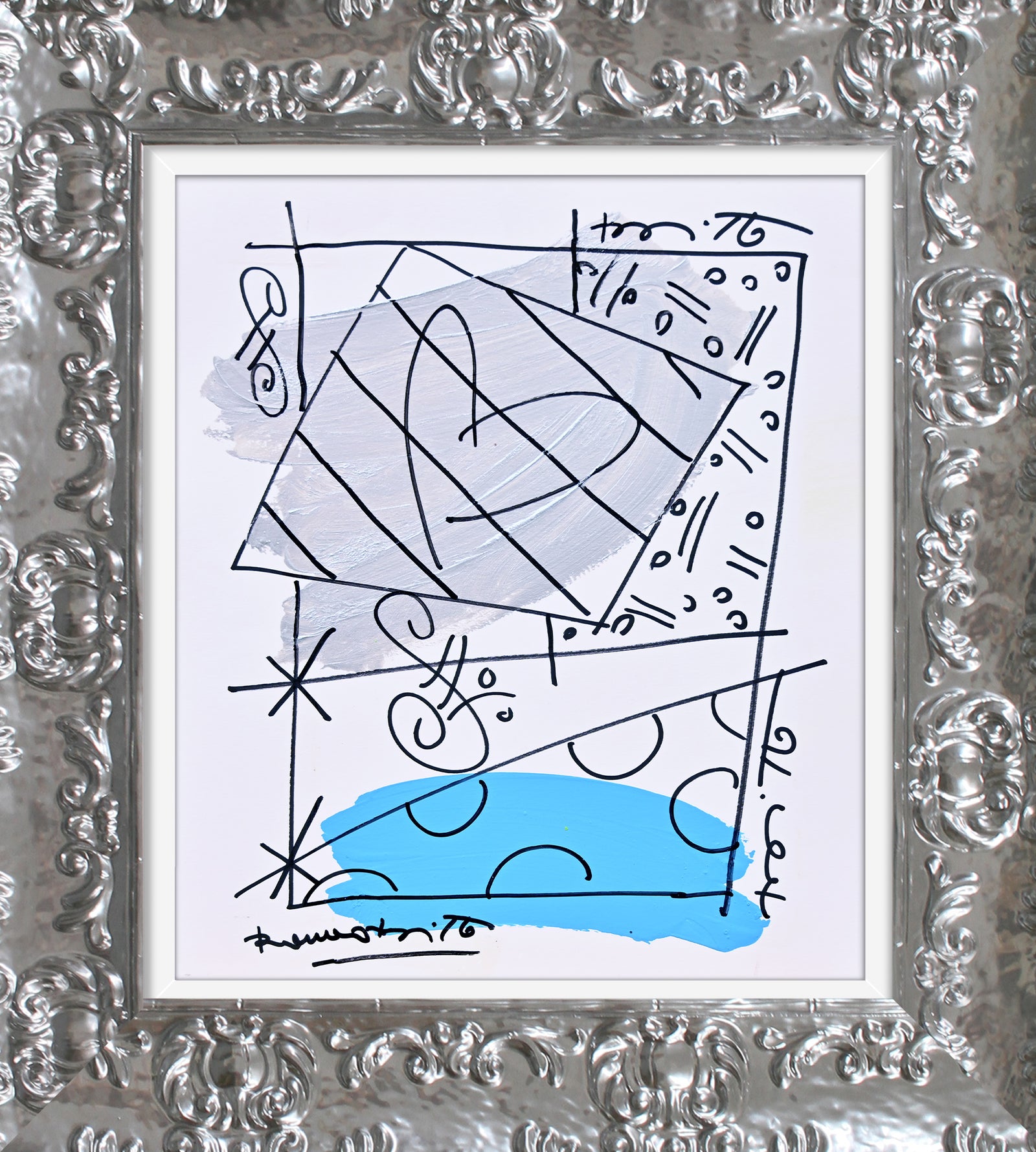 modern pop art thomas collection abstract original drawing vibrant home decor