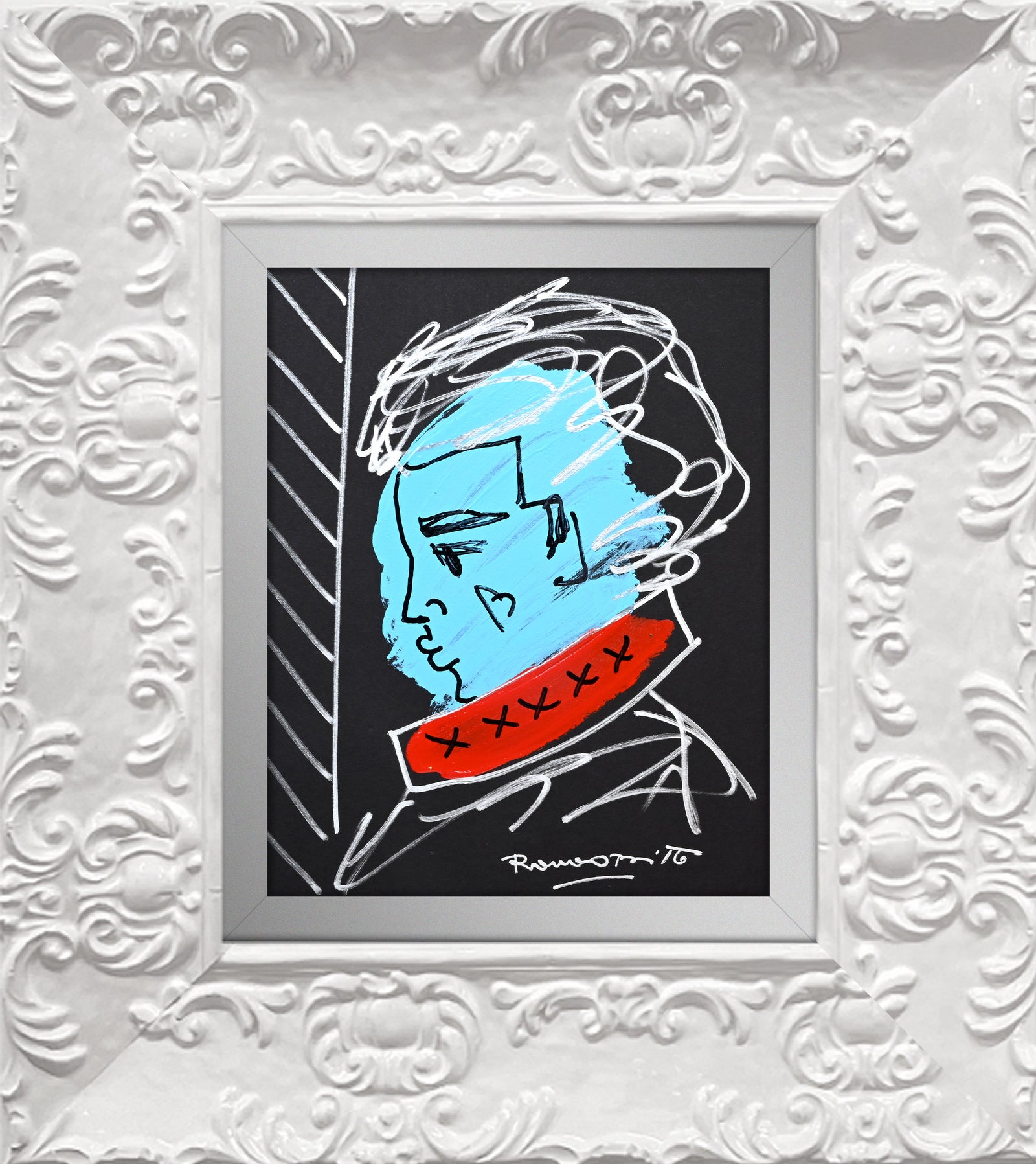 Romero Britto love collection man original drawing colorful pop art design