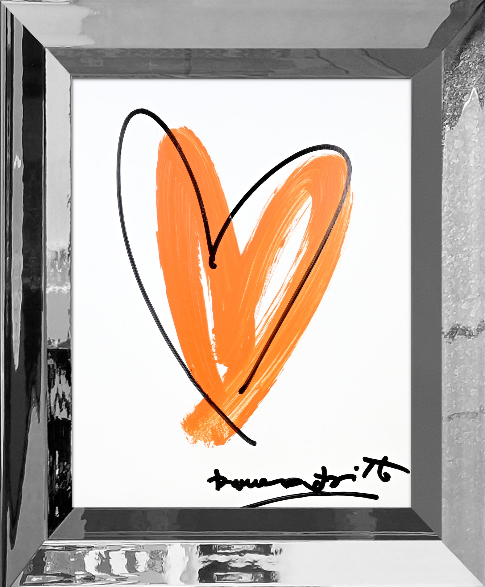 Romero Britto thomas heartbeat collection original drawing colorful pop art design