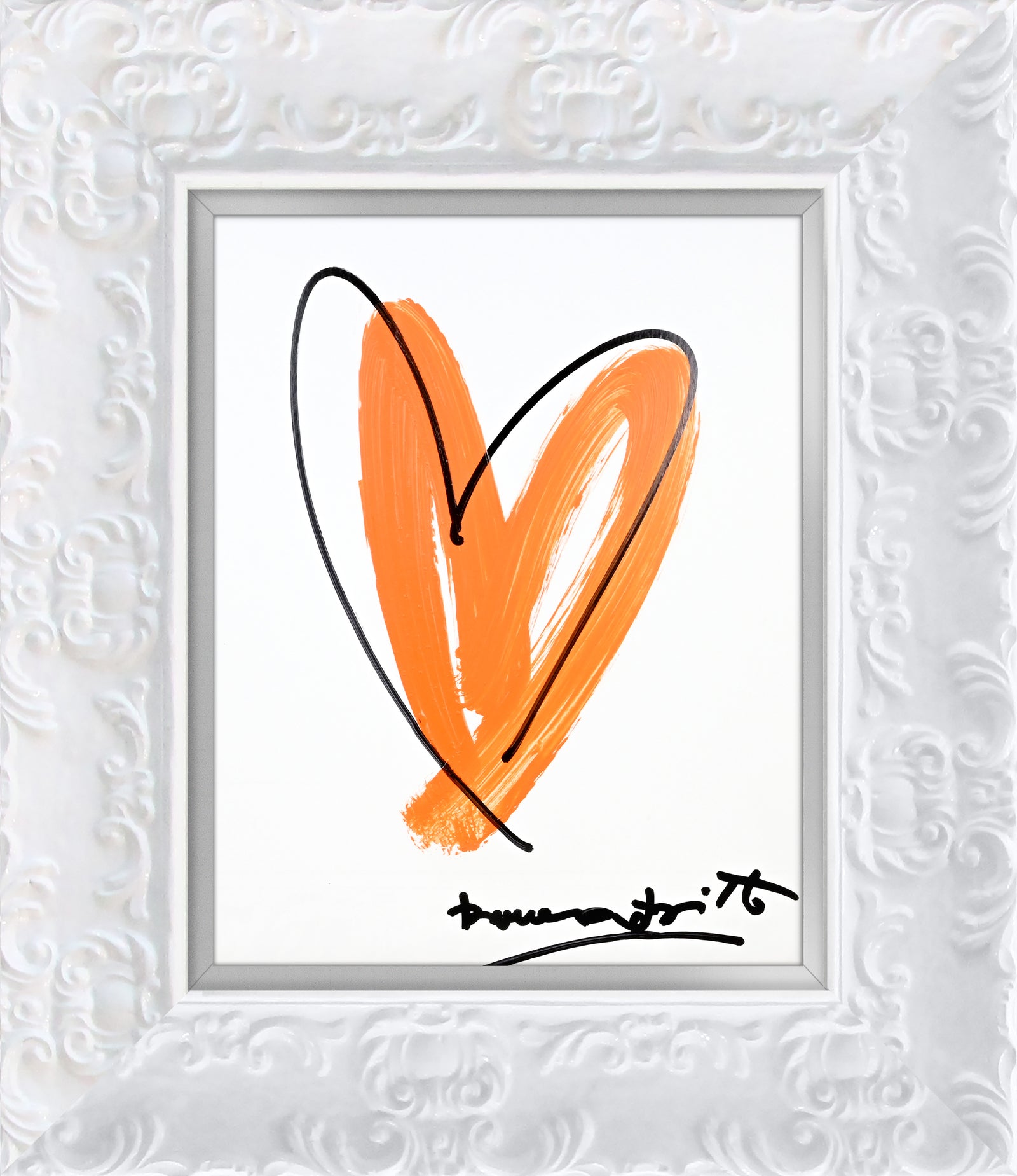 Romero Britto thomas heartbeat collection original drawing colorful pop art design