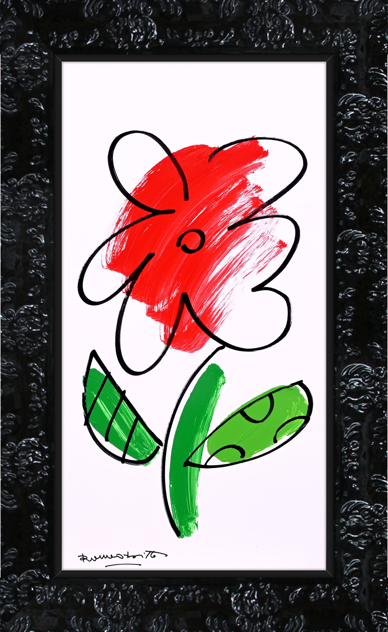 thomas flowers original drawing colorful decorative collectible gift idea