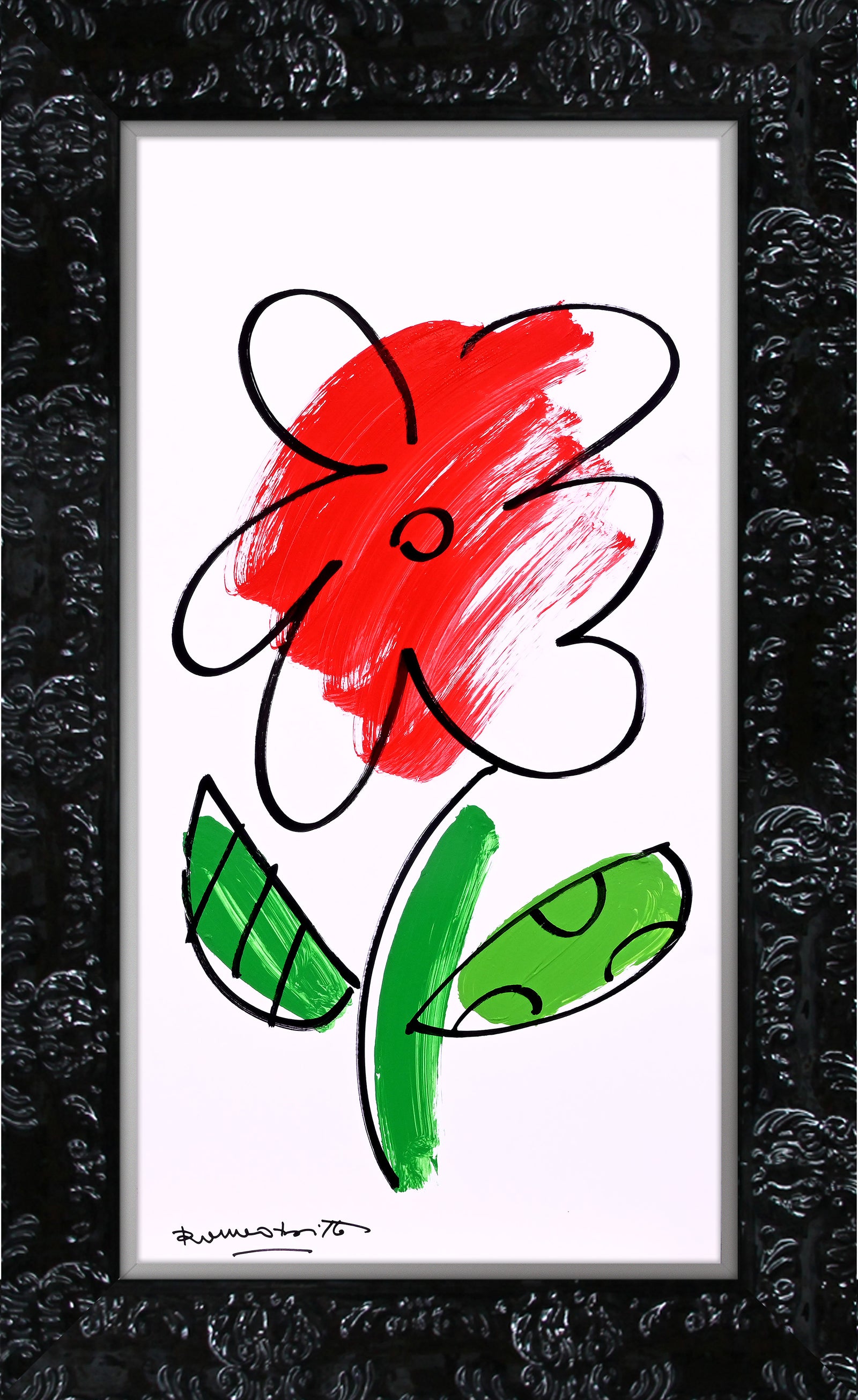 modern pop art thomas flowers original drawing vibrant home decor