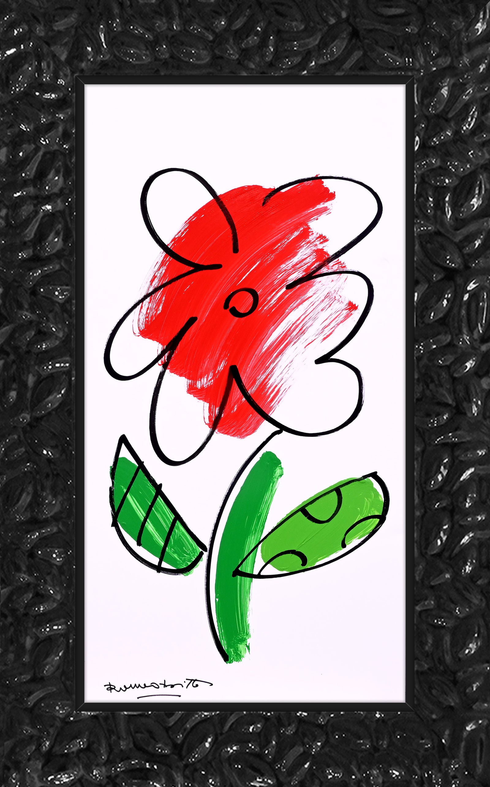 thomas flowers original drawing artistic colorful design collectible