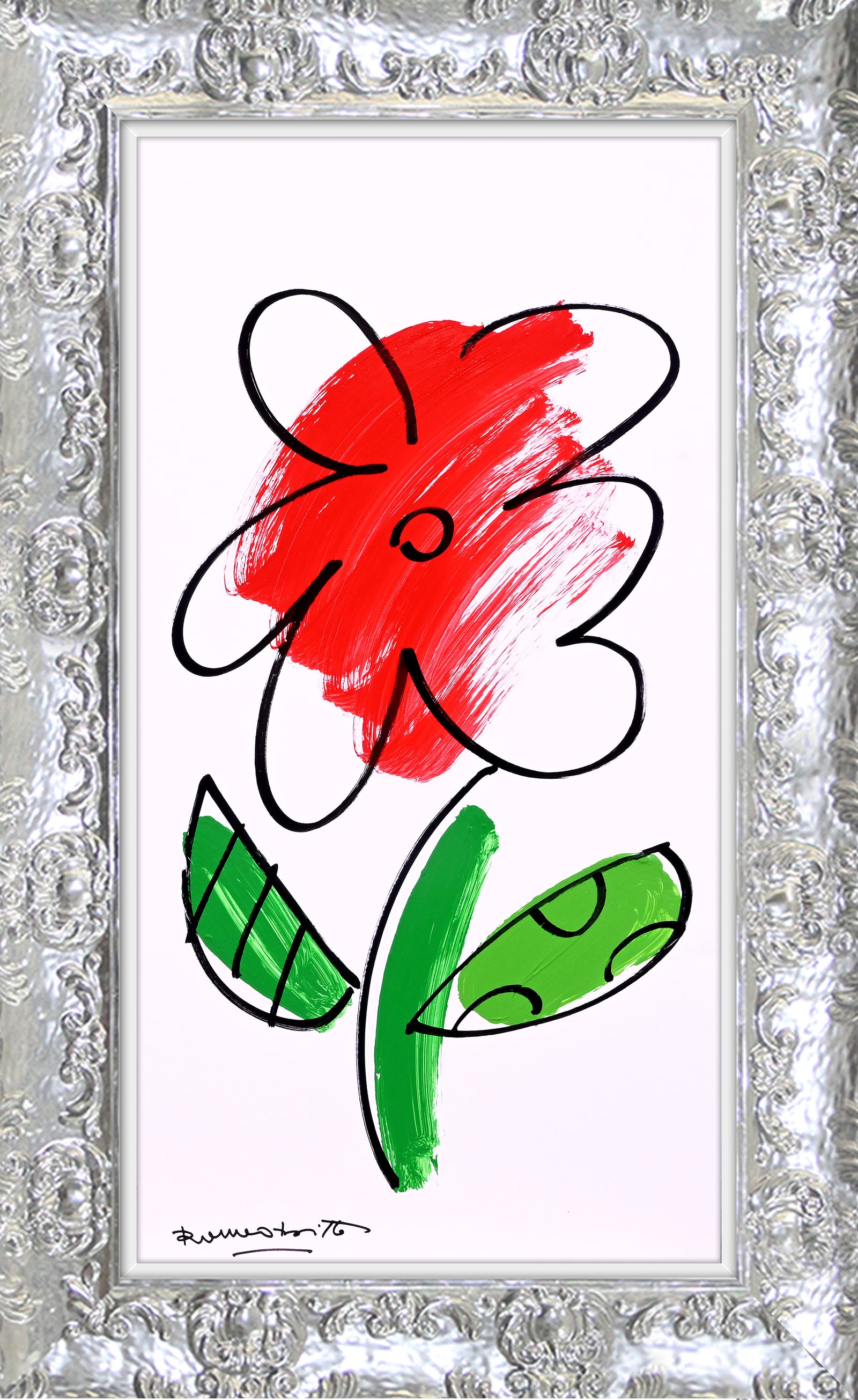 thomas flowers original drawing colorful decorative collectible gift idea