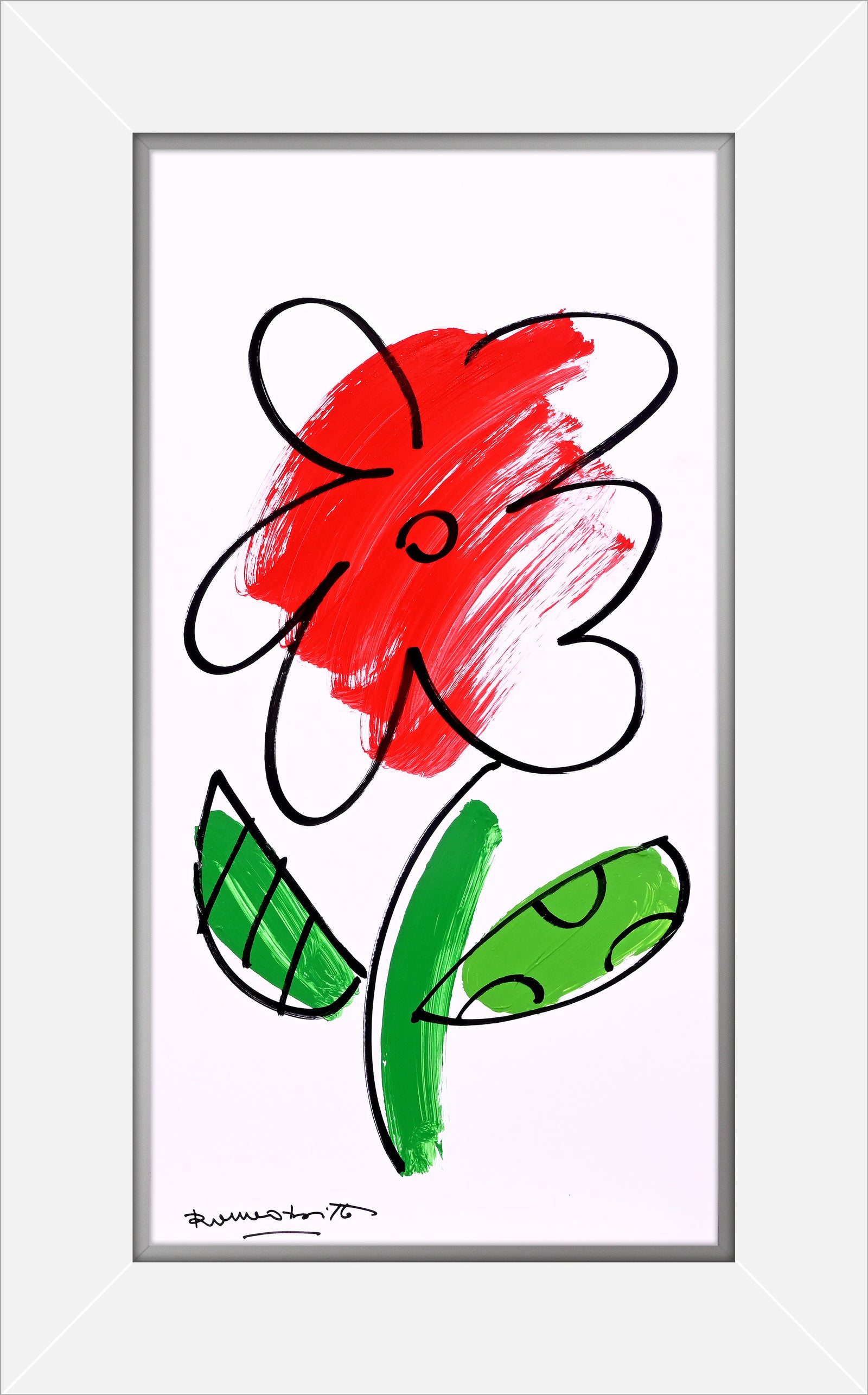 modern pop art thomas flowers original drawing vibrant home decor