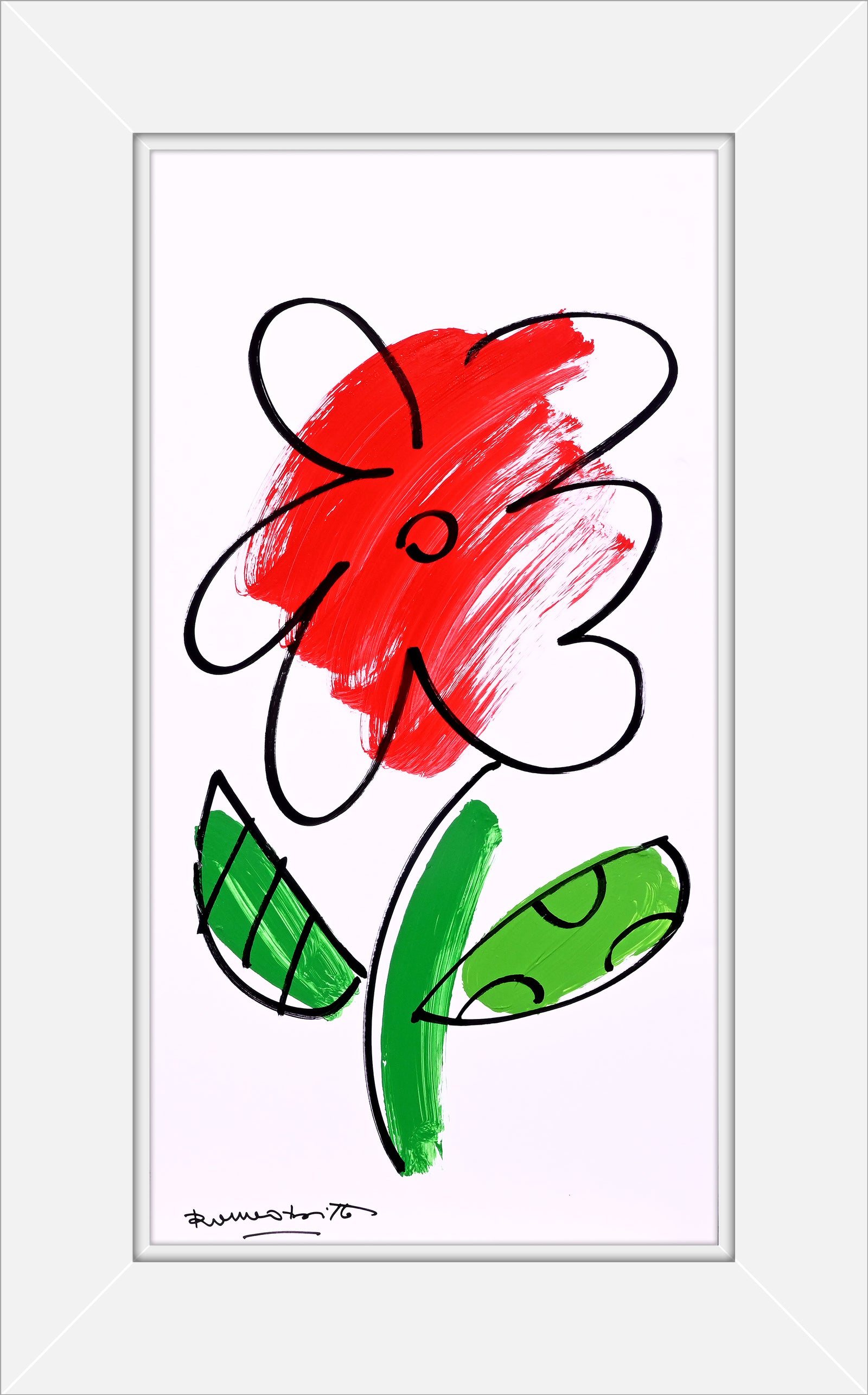 thomas flowers original drawing artistic colorful design collectible