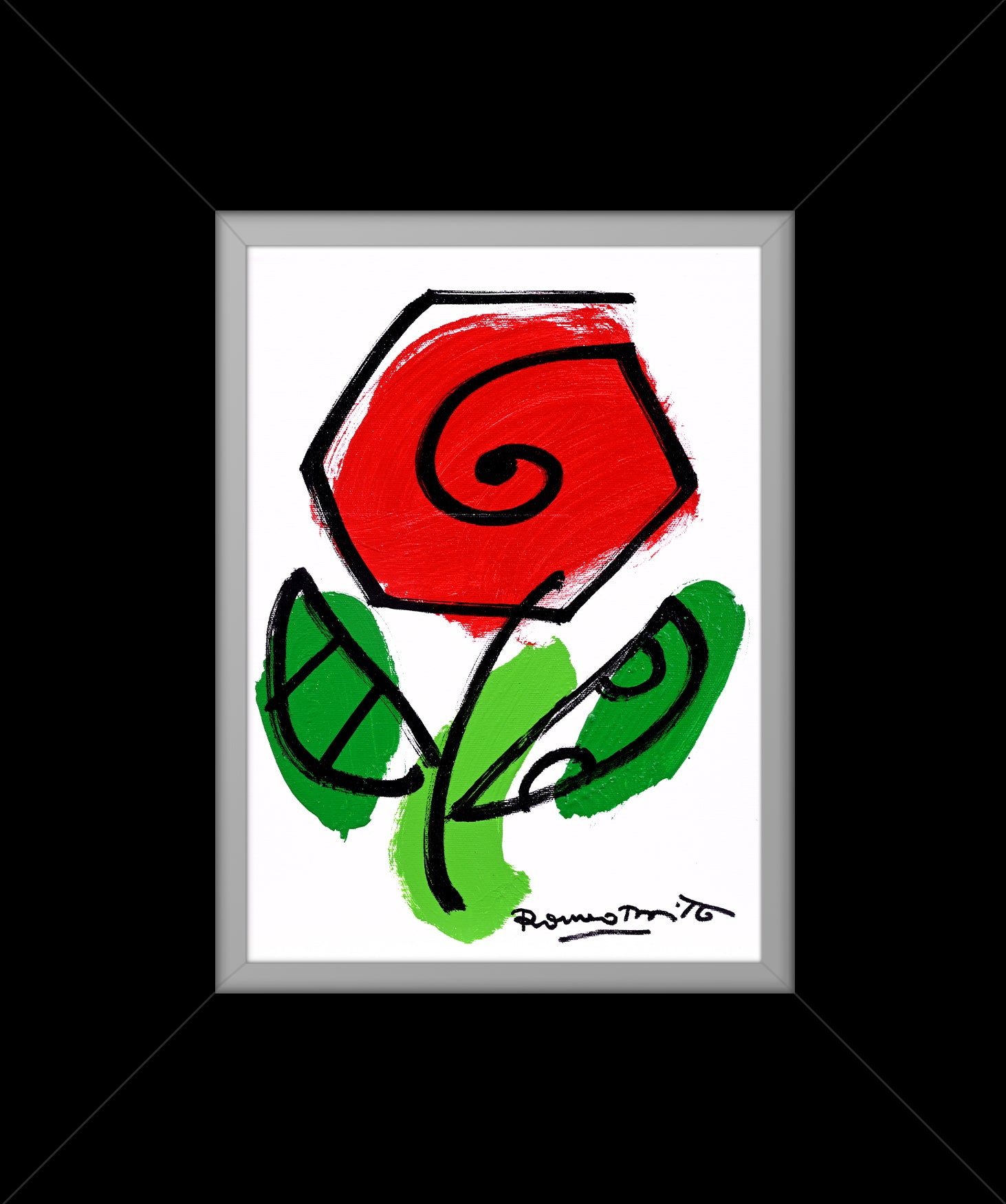 modern pop art thomas flowers original drawing vibrant home decor