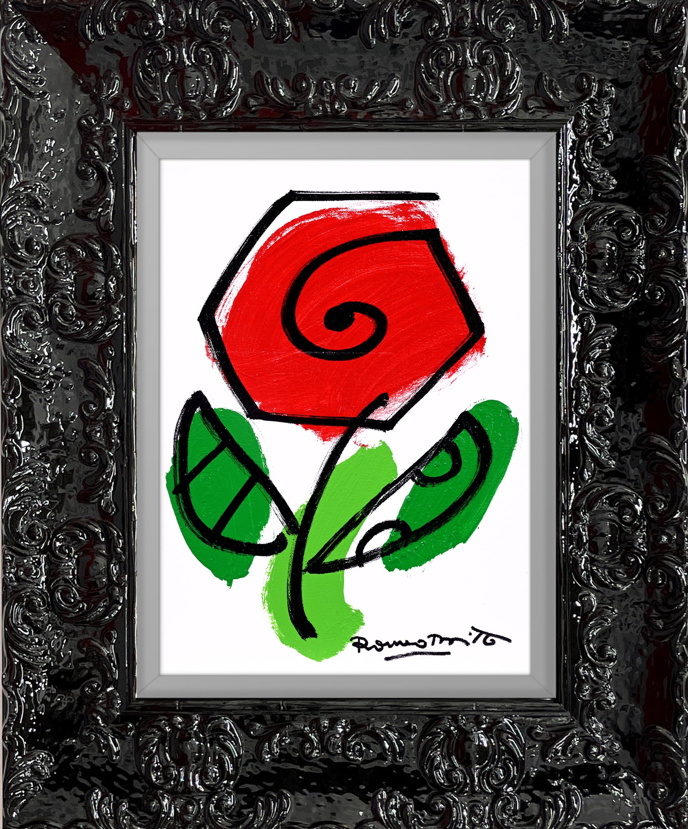 thomas flowers original drawing colorful decorative collectible gift idea