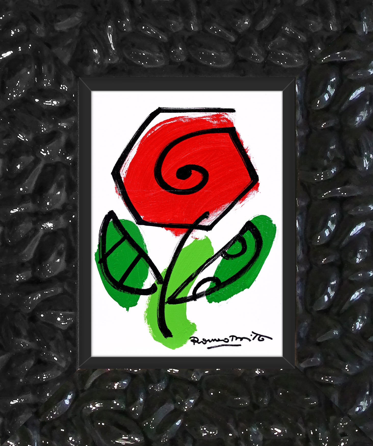 thomas flowers original drawing colorful decorative collectible gift idea