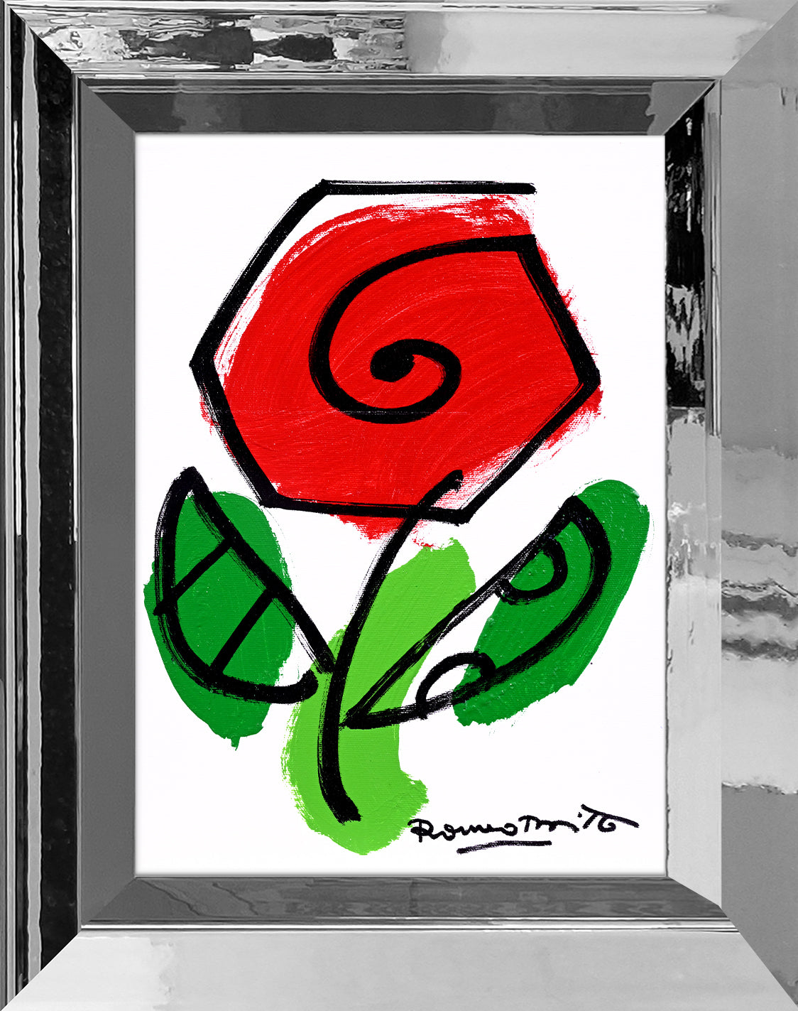 modern pop art thomas flowers original drawing vibrant home decor