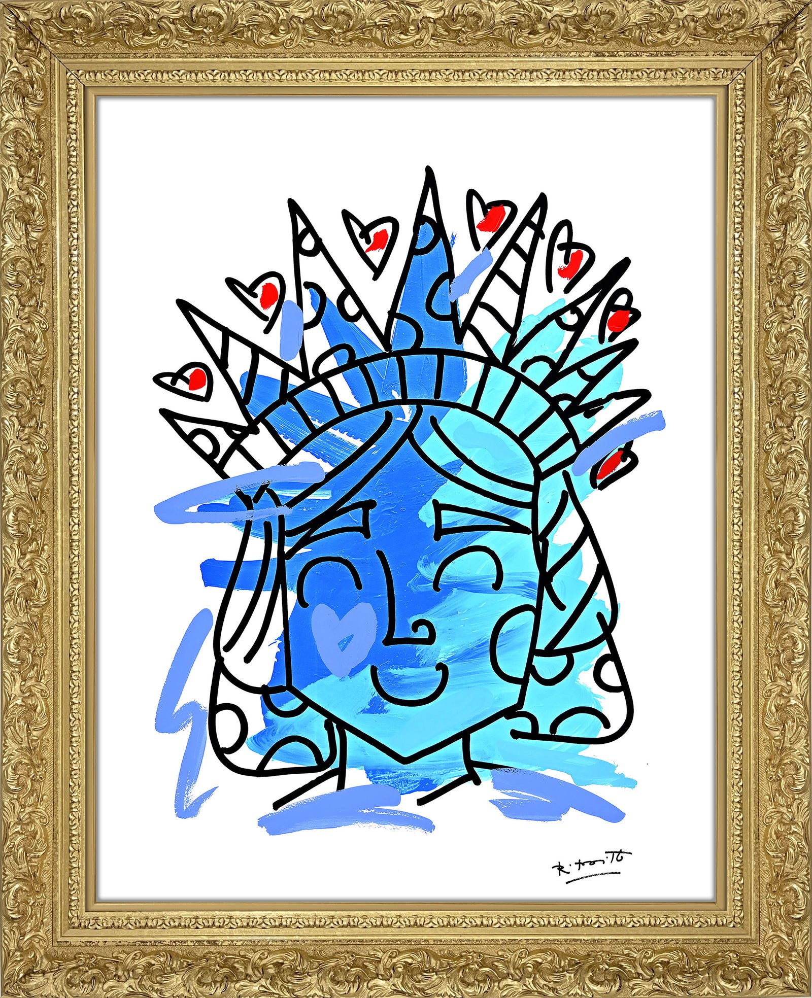 Lady Liberty - Mixed Media Original