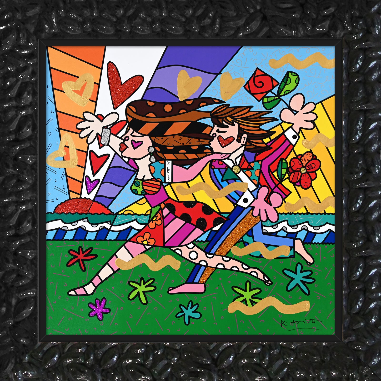 LOVE IN THE PARK - Mixed Media Original