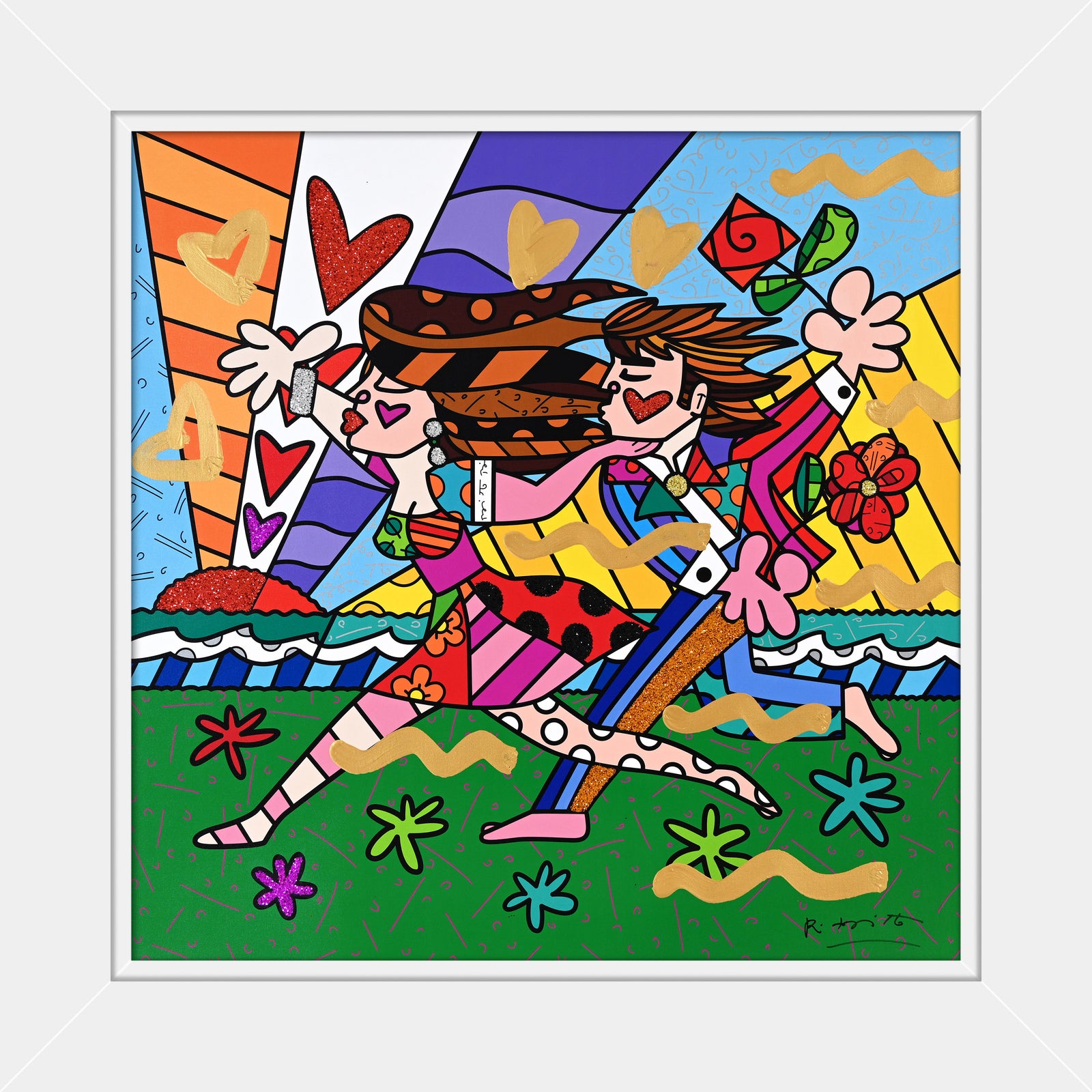 LOVE IN THE PARK - Mixed Media Original