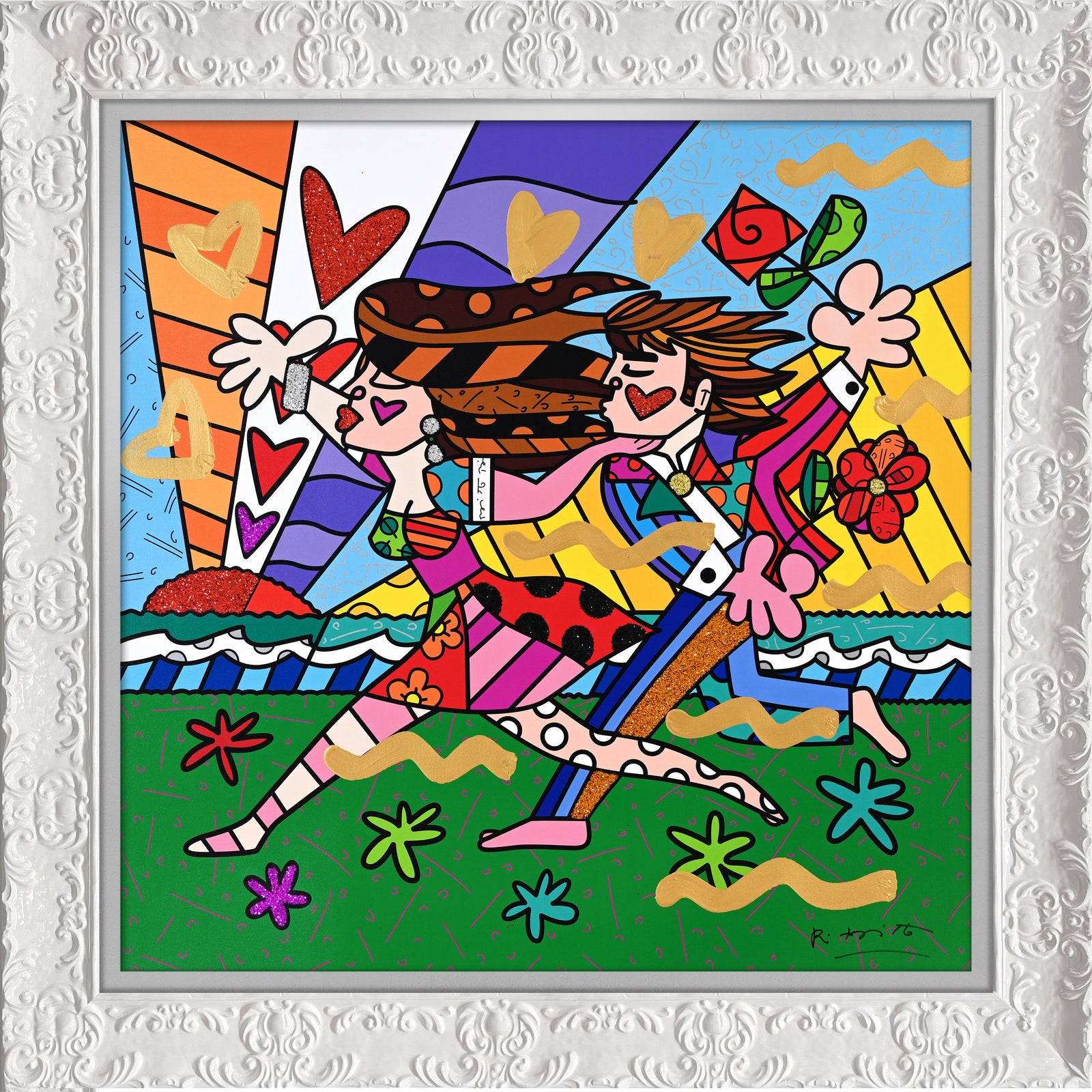 LOVE IN THE PARK - Mixed Media Original