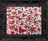 HEARTS & KISSES - Mixed Media Original