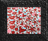 HEARTS & KISSES - Mixed Media Original