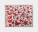 HEARTS & KISSES - Mixed Media Original
