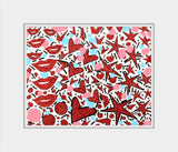 HEARTS & KISSES - Mixed Media Original