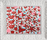 HEARTS & KISSES - Mixed Media Original