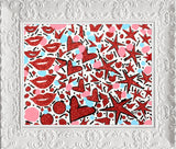 HEARTS & KISSES - Mixed Media Original