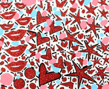 HEARTS & KISSES - Mixed Media Original