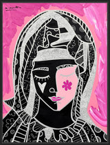 MOTHER IN PINK SILVER -  Mixed Media Original