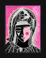 MOTHER IN PINK SILVER -  Mixed Media Original