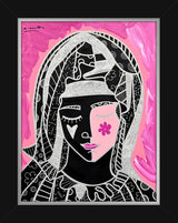 MOTHER IN PINK SILVER -  Mixed Media Original