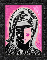MOTHER IN PINK SILVER -  Mixed Media Original