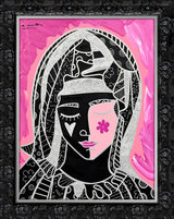MOTHER IN PINK SILVER -  Mixed Media Original