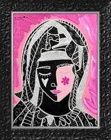 MOTHER IN PINK SILVER -  Mixed Media Original